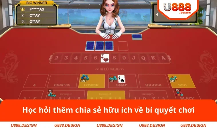 Cách Chơi Bài Hi Lo - Hướng Dẫn Thể Lệ Chuẩn Từ U888 3 Học hỏi thêm chia sẻ hữu ích về bí quyết chơi