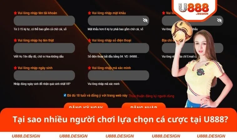 Đăng Ký U888 1 Tại sao nhiều người chơi lựa chọn cá cược tại U888?