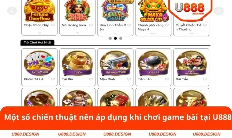 Game Bài U888 3 Một số chiến thuật nên áp dụng khi chơi game bài tại U888