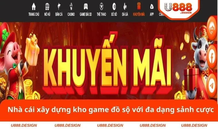Giới Thiệu U888 2 Nhà cái xây dựng kho game đồ sộ với đa dạng sảnh cược