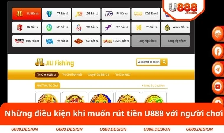 Rút Tiền U888 1 Những điều kiện khi muốn rút tiền U888 với người chơi